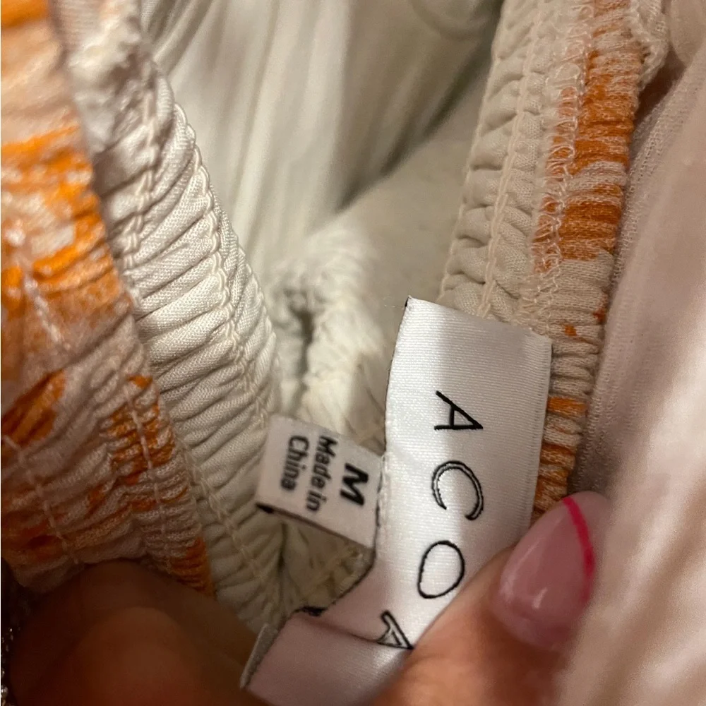Luna B. Orange & White Mini Dress. Size Med. Worn Once. - Picture 3 of 3